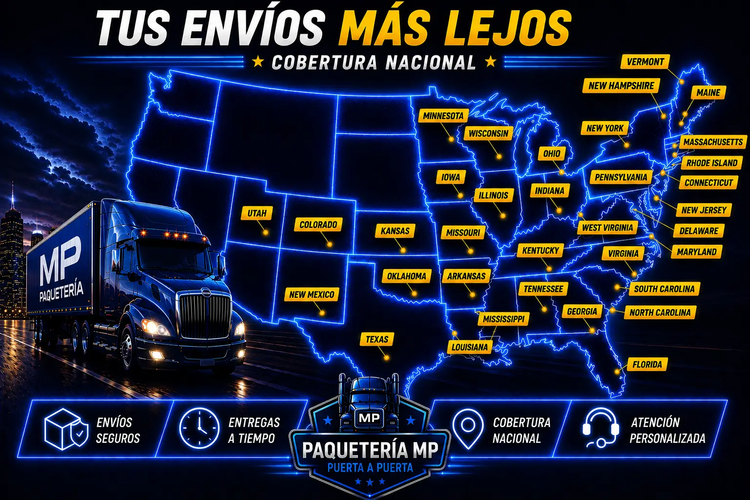 Mapa de rutas en Estados Unidos